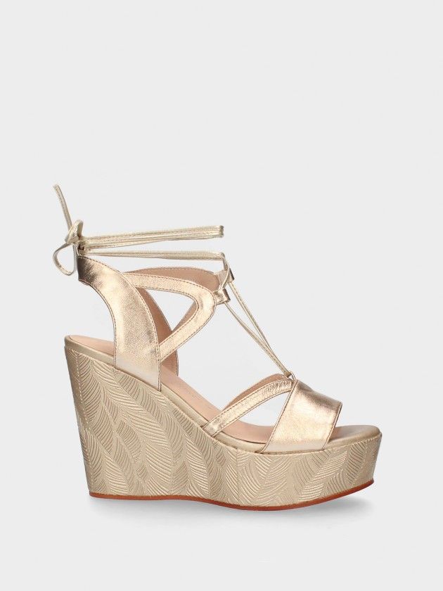 Sandália Cunha Alta Dourada Loja Online MLV Portuguese Shoes