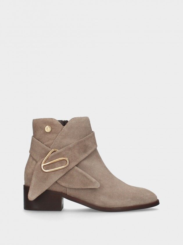 tan suede flat ankle boots