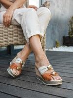 High Wedge Female Mules