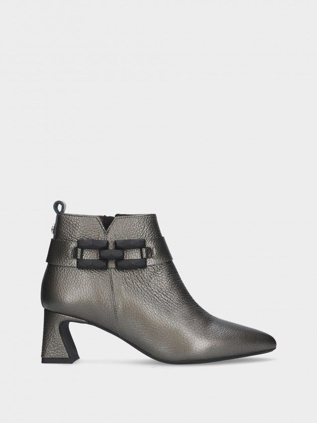 Mid Heel Leather Ankle Boot Lori 42