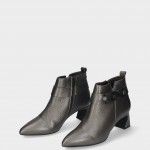 Mid Heel Leather Ankle Boot Lori 42