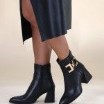 High Heel Leatehr Ankle Boot Luciana 12