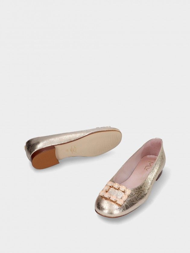 Leather Ballet Flats Rosa 15