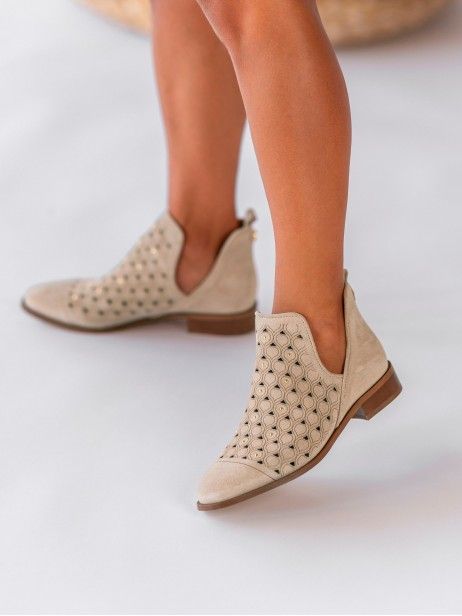 Bottine en Cuir  Talon Plat Isabela 20