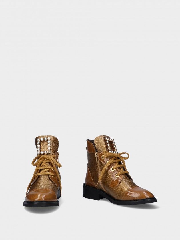 Bottine Talon Bas en Cuir  Rafaela 87