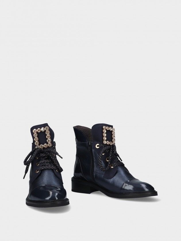 Bottine Talon Bas en Cuir  Rafaela 87