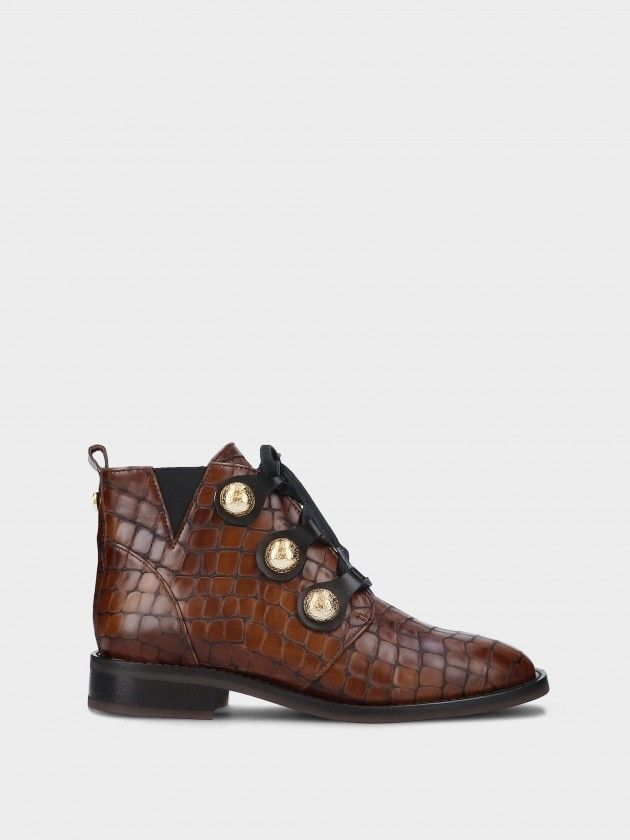 Leather Ankle Boot Rose 05