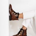 Leather Ankle Boot Rose 05