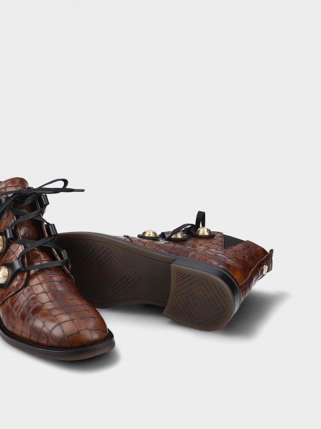 Leather Ankle Boot Rose 05