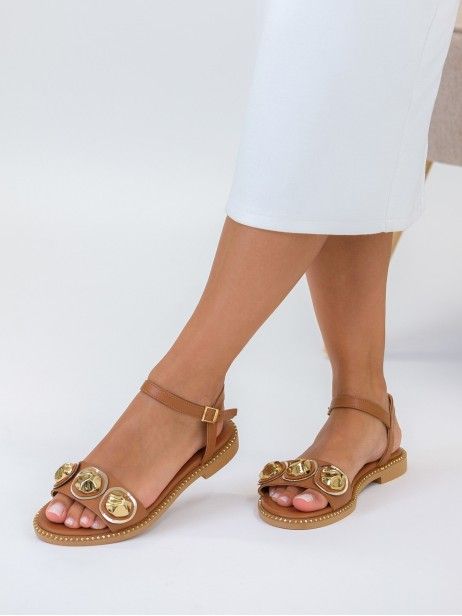 Leather Flat Sandals Chris 09