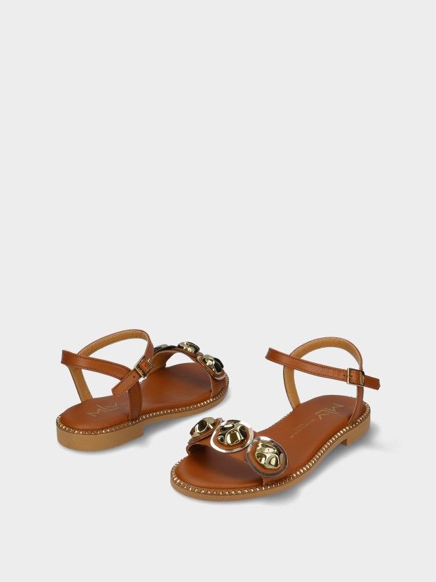 Leather Flat Sandals Chris 09