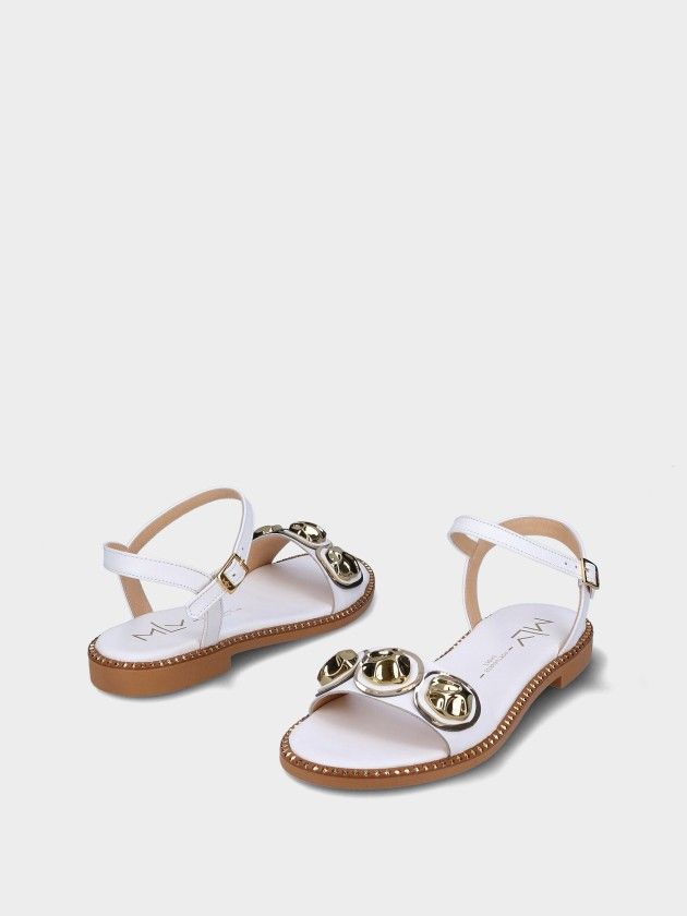 Leather Flat Sandals Chris 09