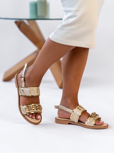 Leather Flat Sandals Chris 02