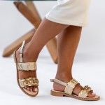 Leather Flat Sandals Chris 02