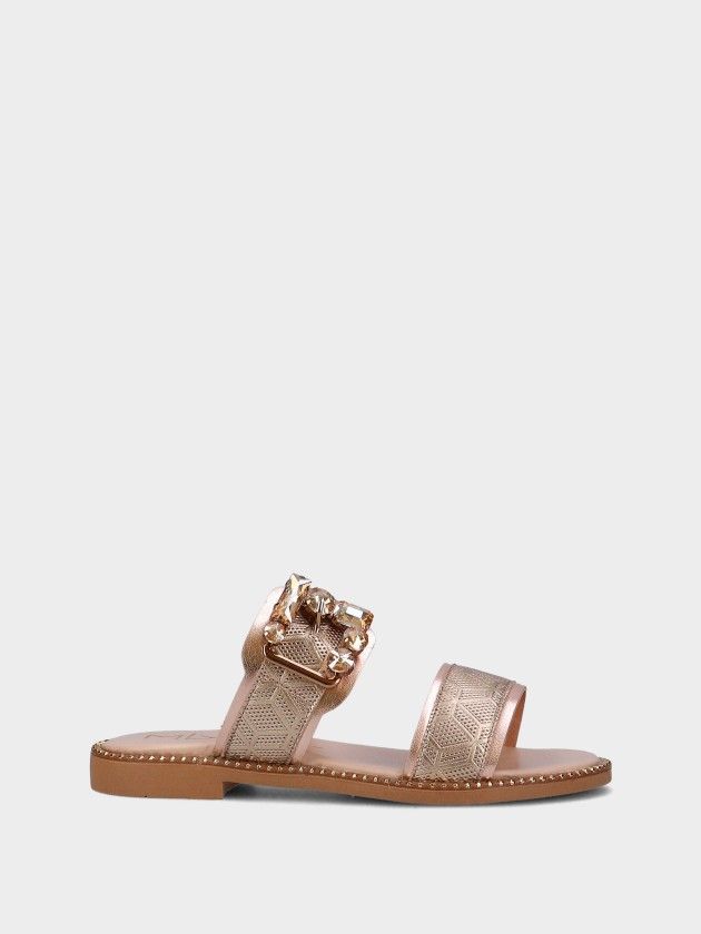 Leather Flat Slidders Chris 06