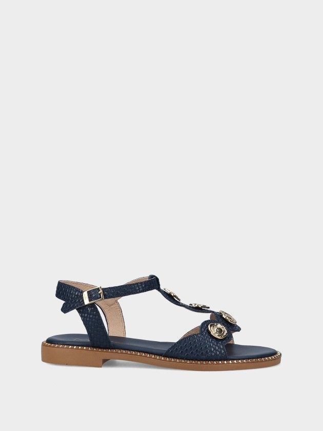 Leather Flat Sandals Chris 14