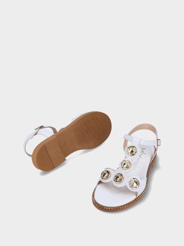 Leather Flat Sandals Chris 14