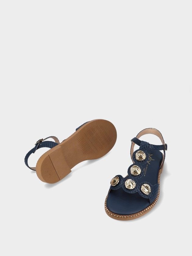Leather Flat Sandals Chris 14