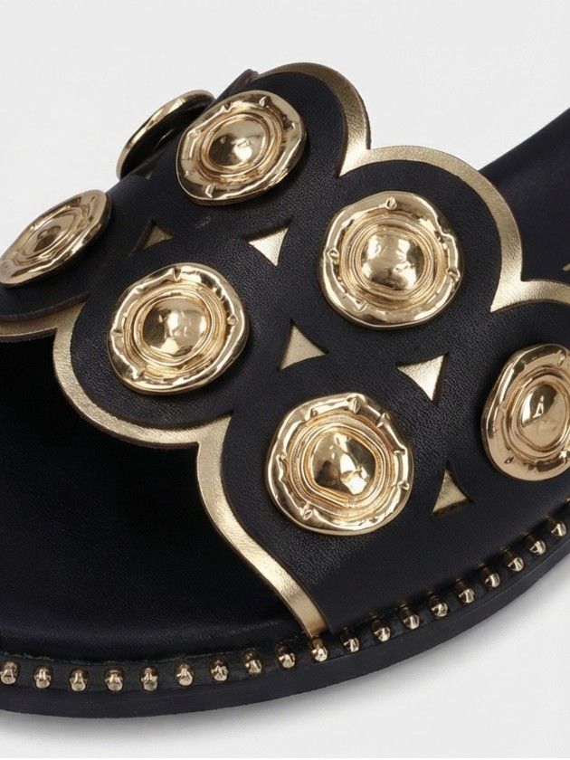 Leather Flat Sandals Chris 10