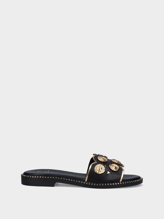 Leather Flat Sandals Chris 10