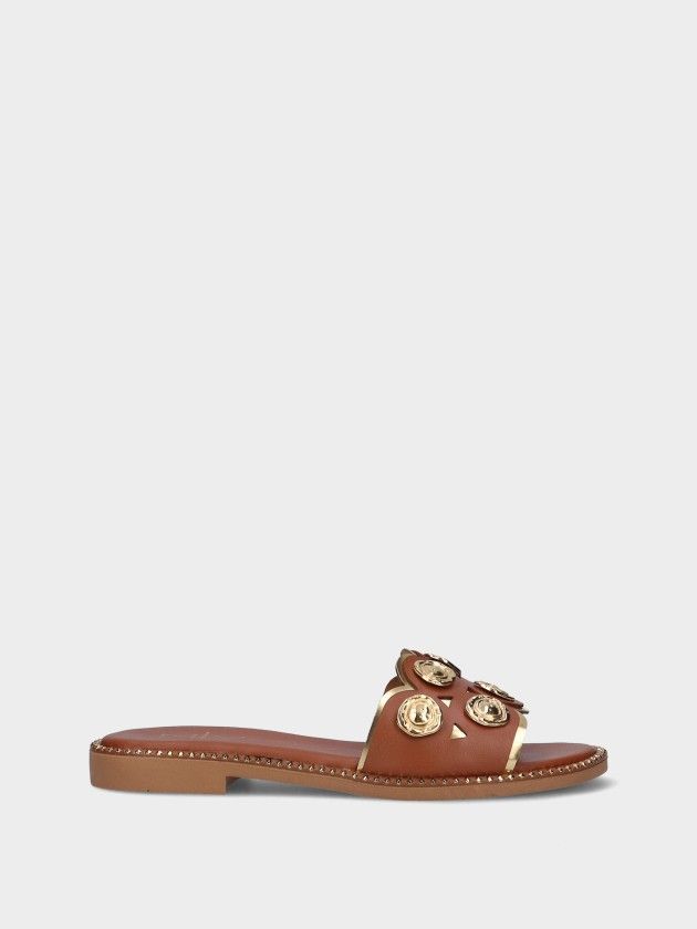 Leather Flat Sandals Chris 10