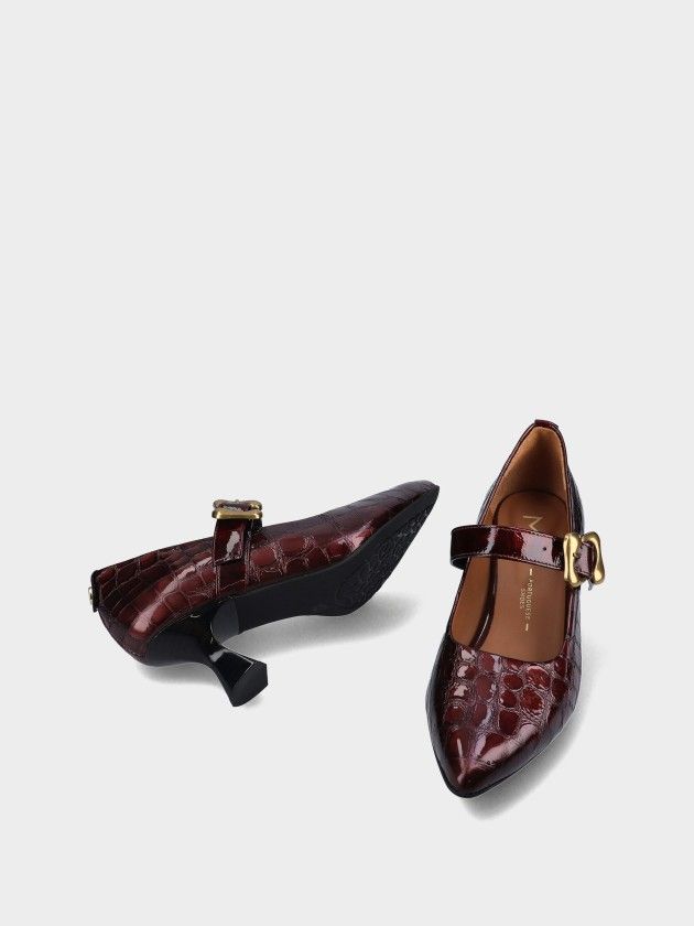Mid Heel Leather Shoe Lucy 07