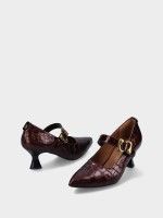 Mid Heel Leather Shoe Lucy 07