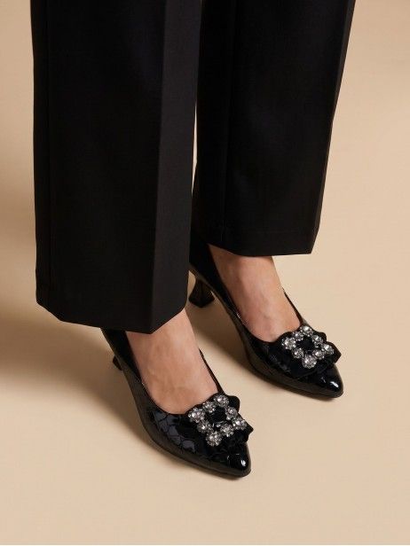 Mid Heel Leather Shoe Lucy 08