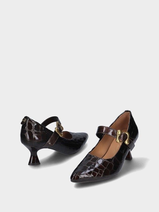 Mid Heel Leather Shoe Lucy 07