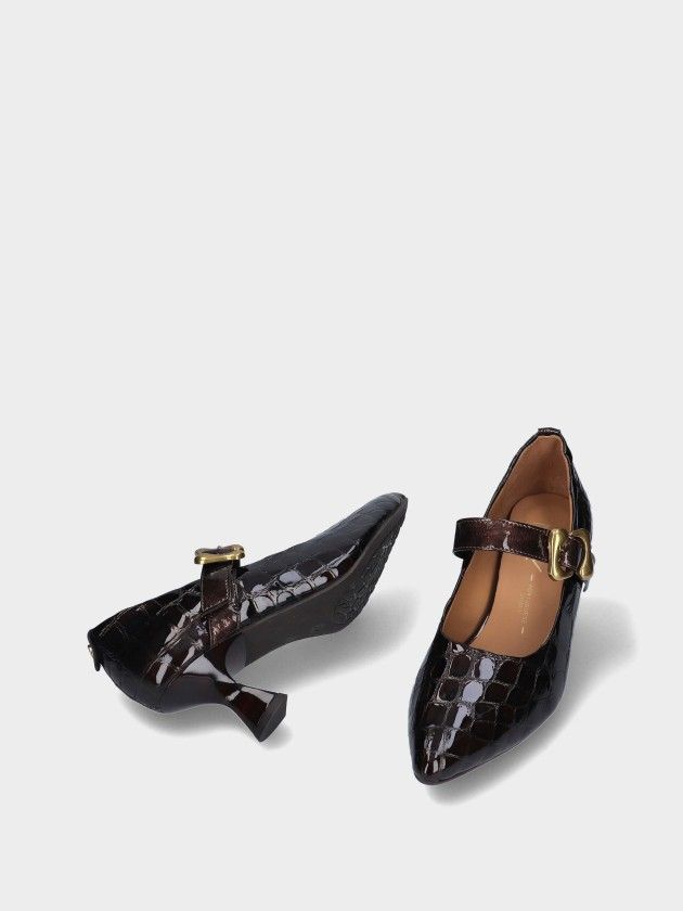 Mid Heel Leather Shoe Lucy 07