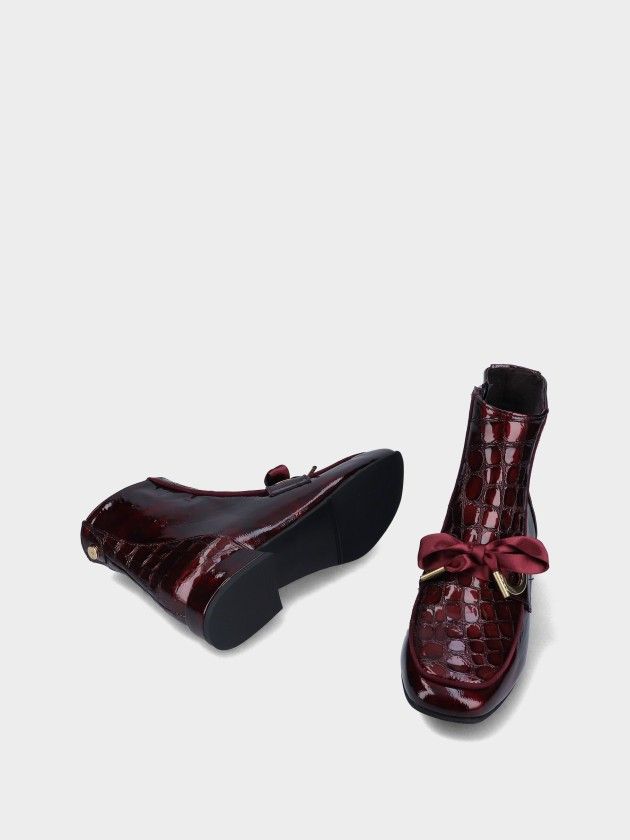 Low Heel Leather Ankle Boot Clara 06