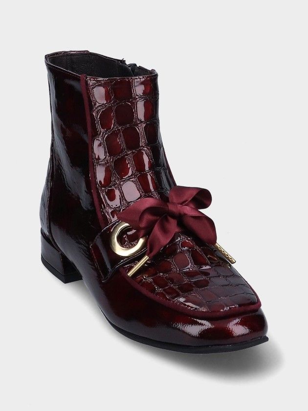 Low Heel Leather Ankle Boot Clara 06