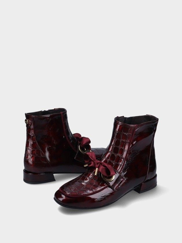 Low Heel Leather Ankle Boot Clara 06