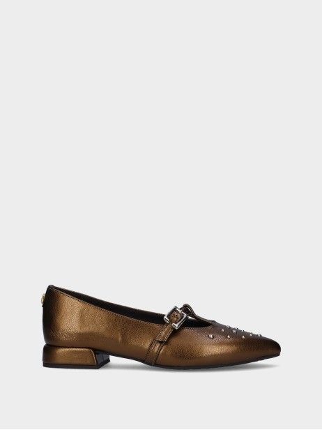Zapatos Tac�n Bajo de Piel  Lea 123