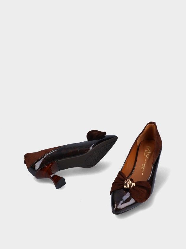 Mid Heel Leather Shoe Lucy 10