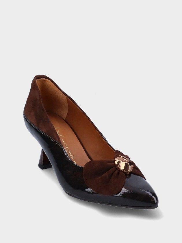 Mid Heel Leather Shoe Lucy 10