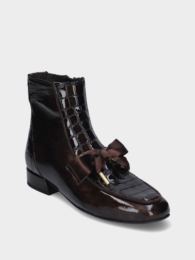 Low Heel Leather Ankle Boot Clara 06