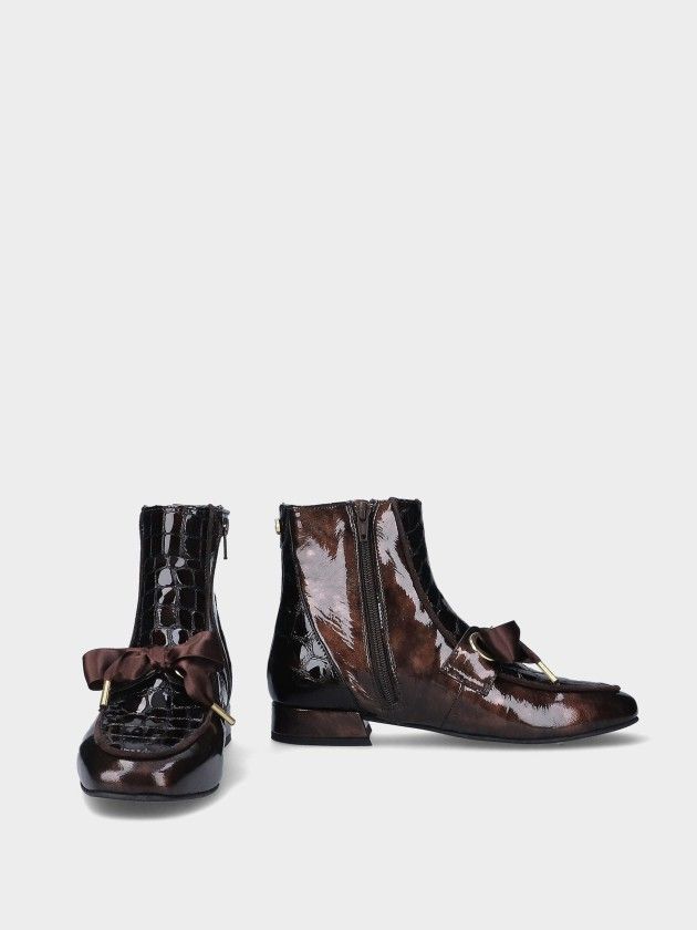 Low Heel Leather Ankle Boot Clara 06