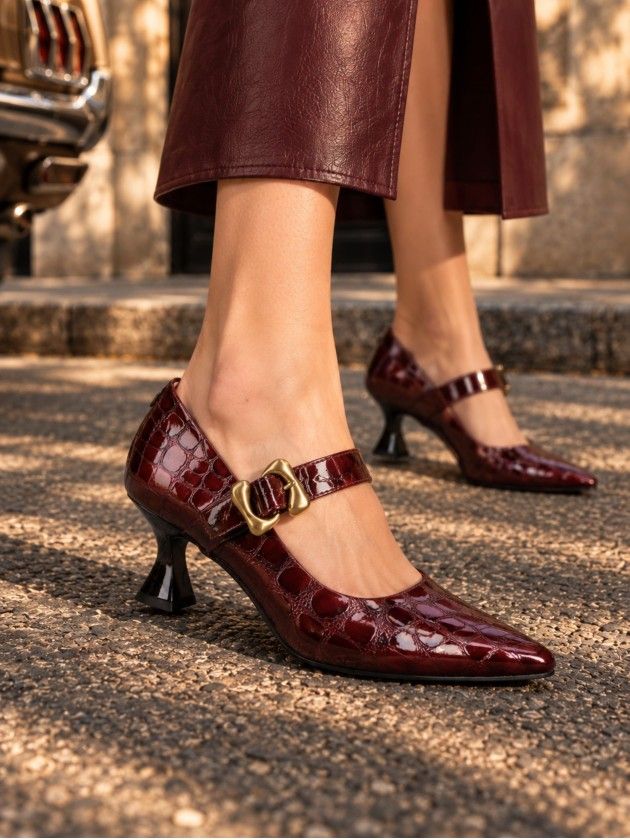 Chaussures Talon Moyen en Cuir  Lucy 07